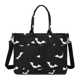 New Women's Crossbody Tote Bag with Bat Pattern