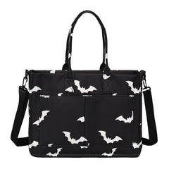 New Women's Crossbody Tote Bag with Bat Pattern