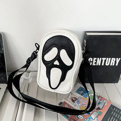 Goth Ghostface Crossbody Purse - White