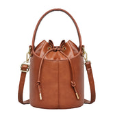 Small Crossbody Drawstring Bag For Women - Coffee