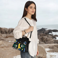 Peking Opera Mask Crossbody Bag