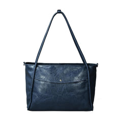 Large Tote Bag for Women with Zipper - Blue
