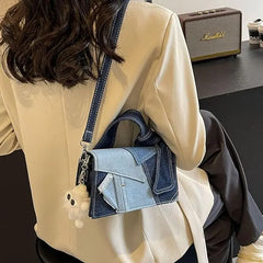 Patchwork Denim Bag-Mixed