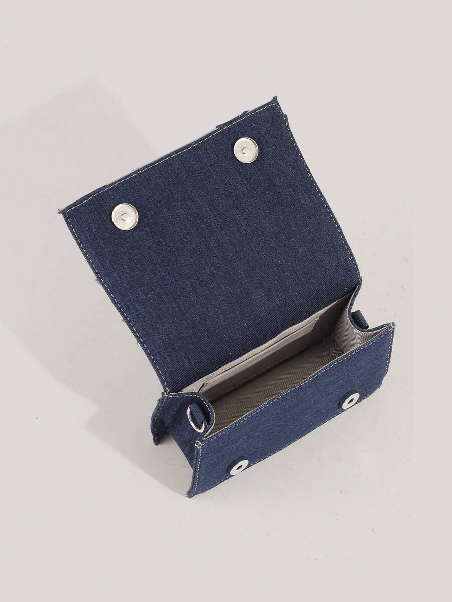Denim patchwork crossbody bag