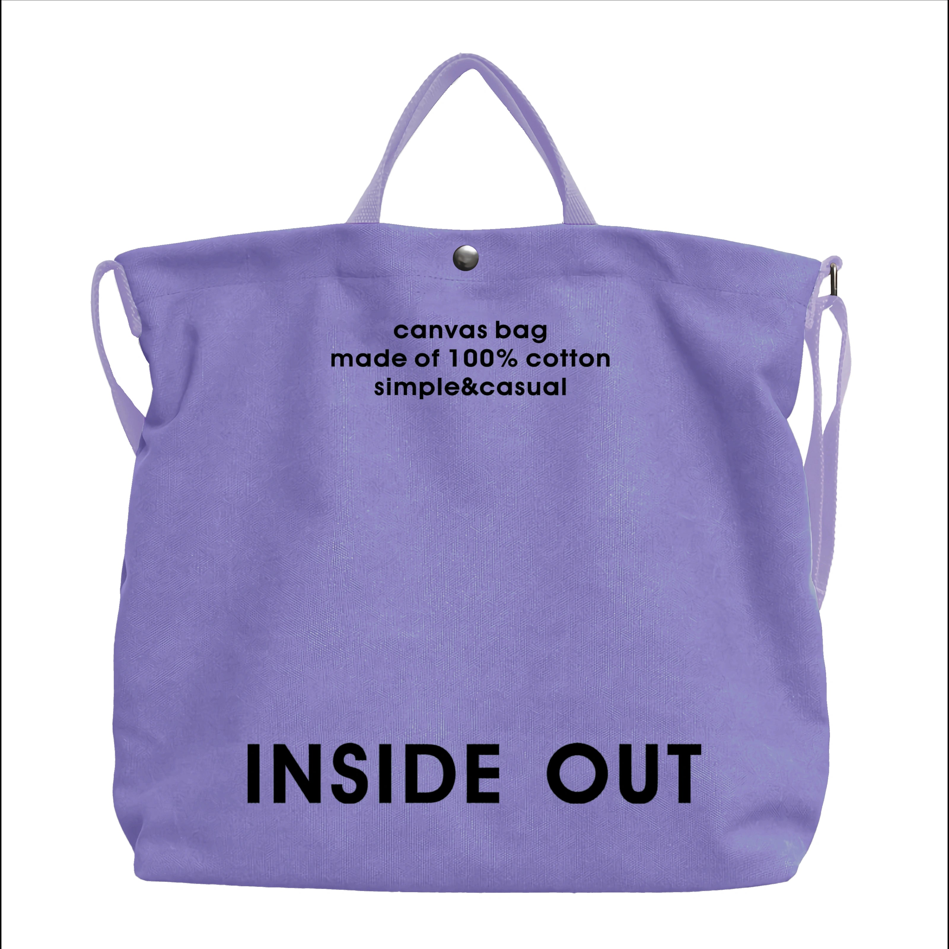 Large Canvas Tote Canvas Crossbody Handbag Shoulder Bag for Work Travel Casual - Purple
