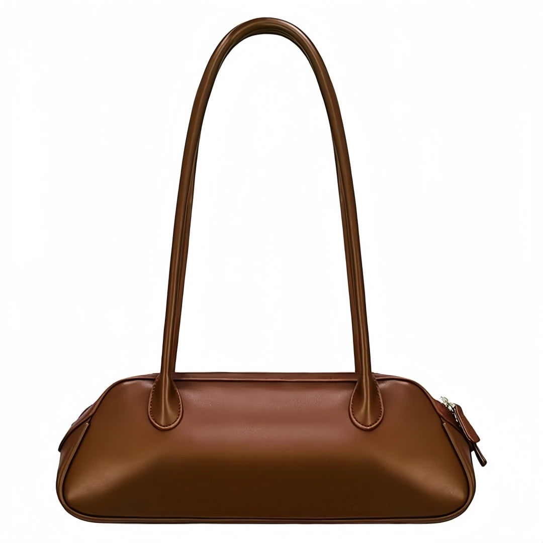PU Leather Swing Bags for Women - Rounded Corner Brown
