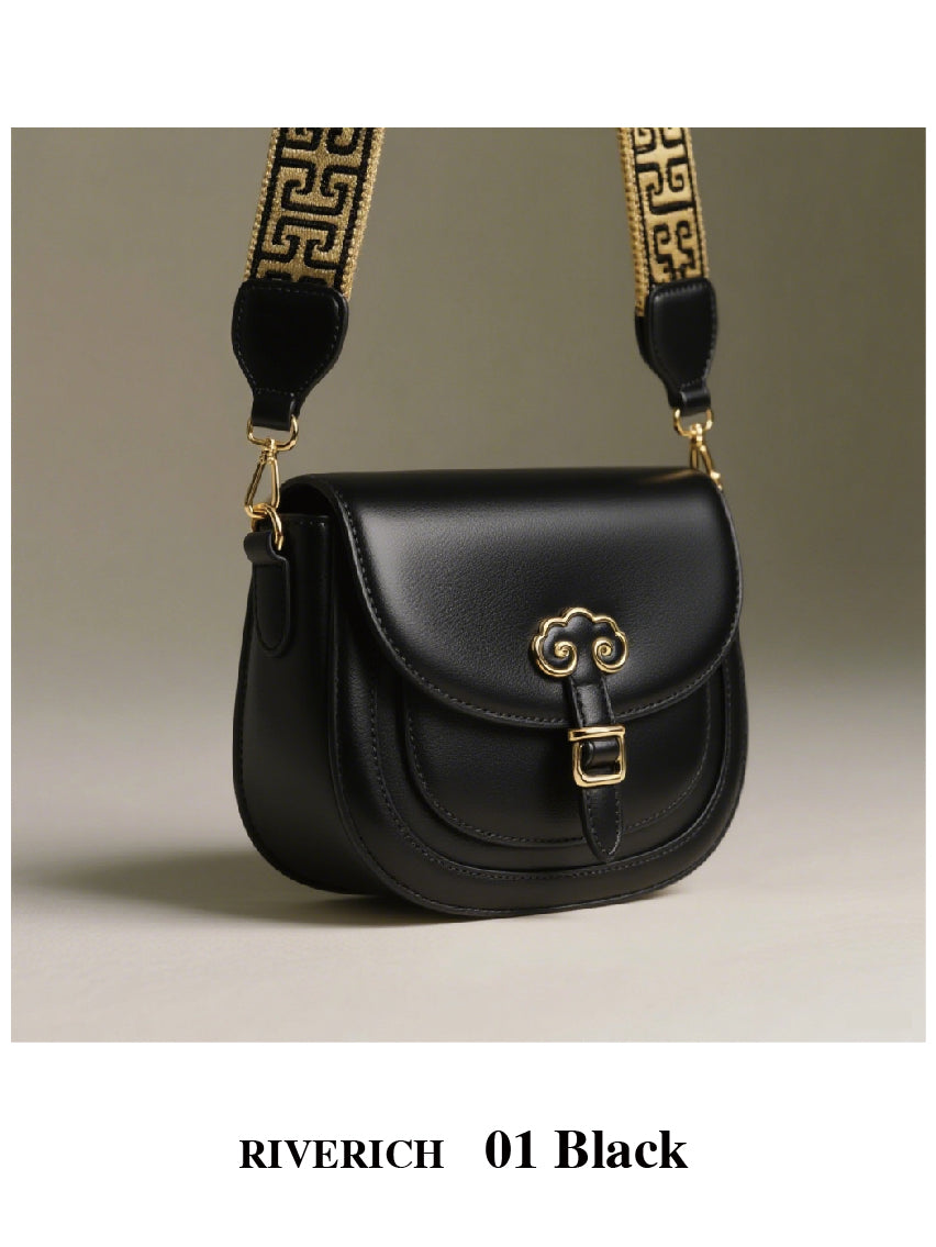Ruyi saddle bag with spiral pattern