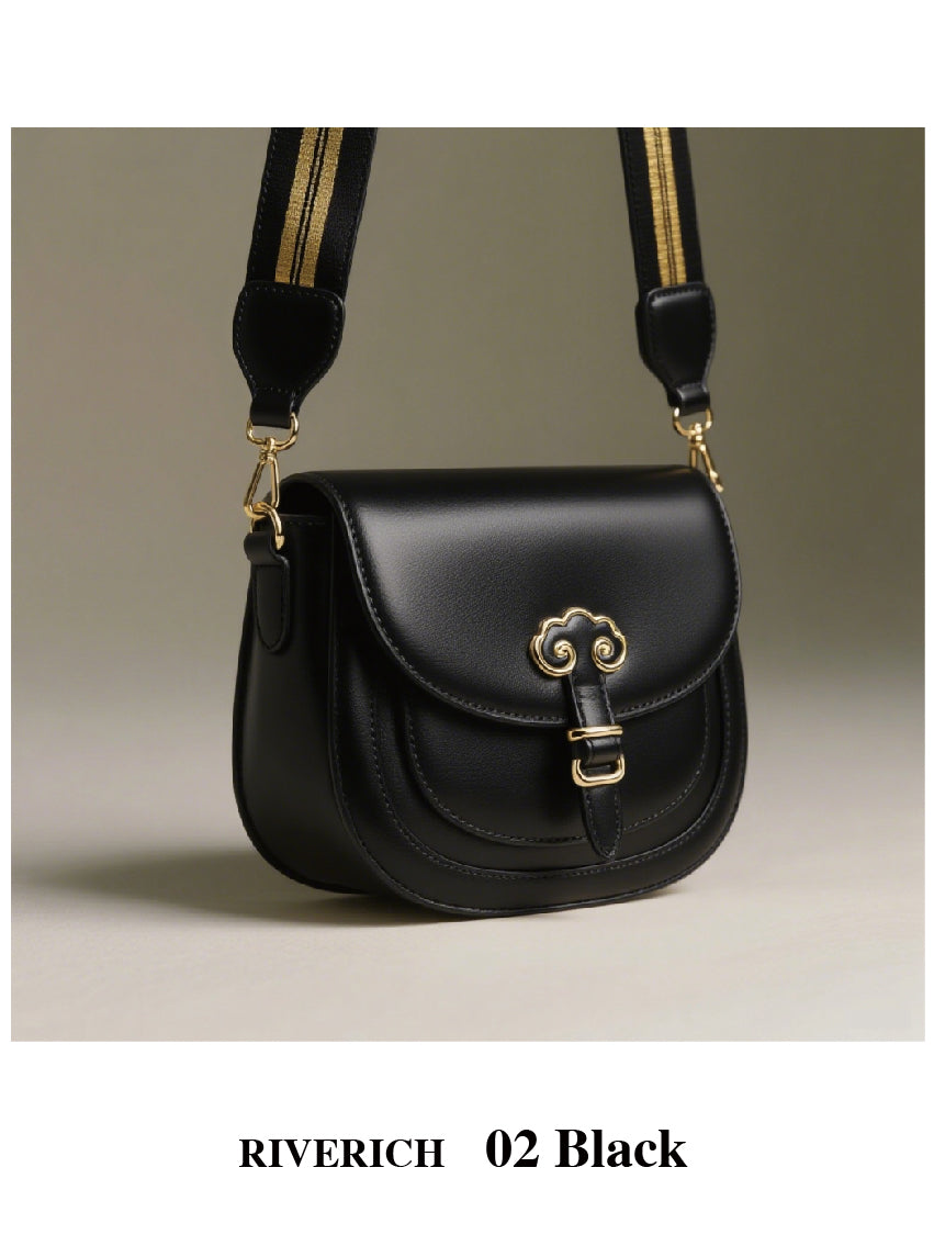 Ruyi saddle bag with spiral pattern