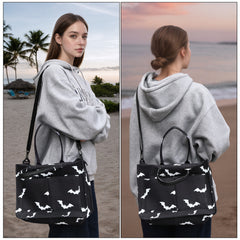 New Women's Crossbody Tote Bag with Bat Pattern