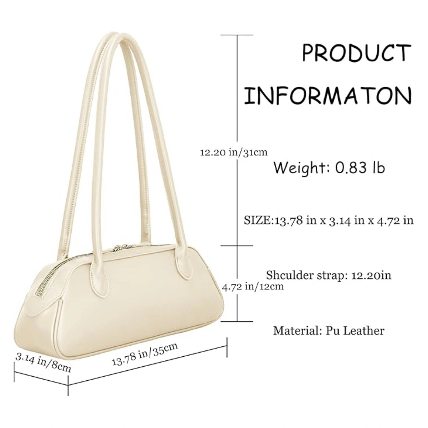 PU Leather Swing Bags for Women - Rounded Corner Size