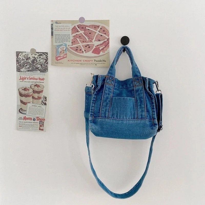 Denim Tote Bag Crossbody Women - Detail
