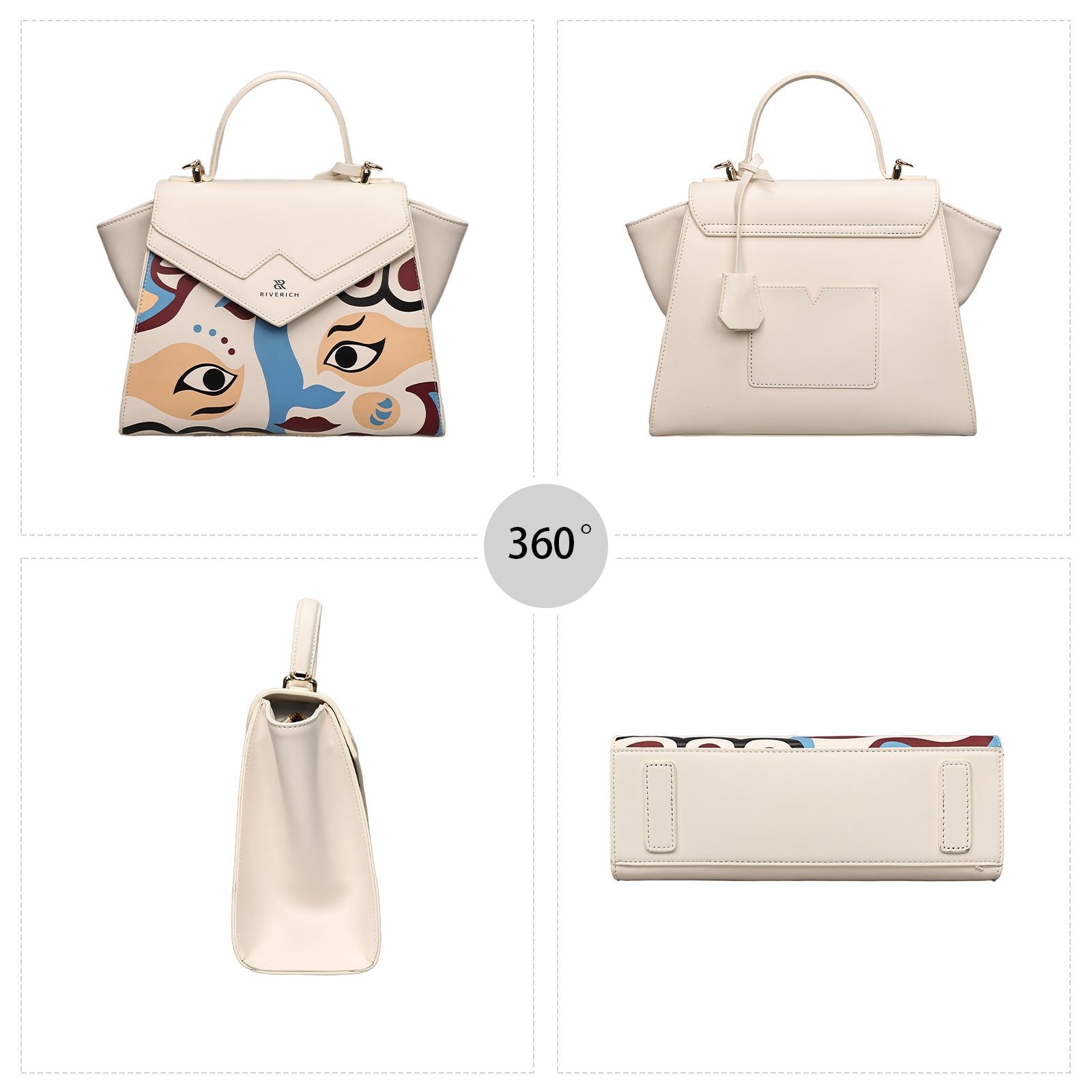 Peking Opera Mask Crossbody Bag - Detail