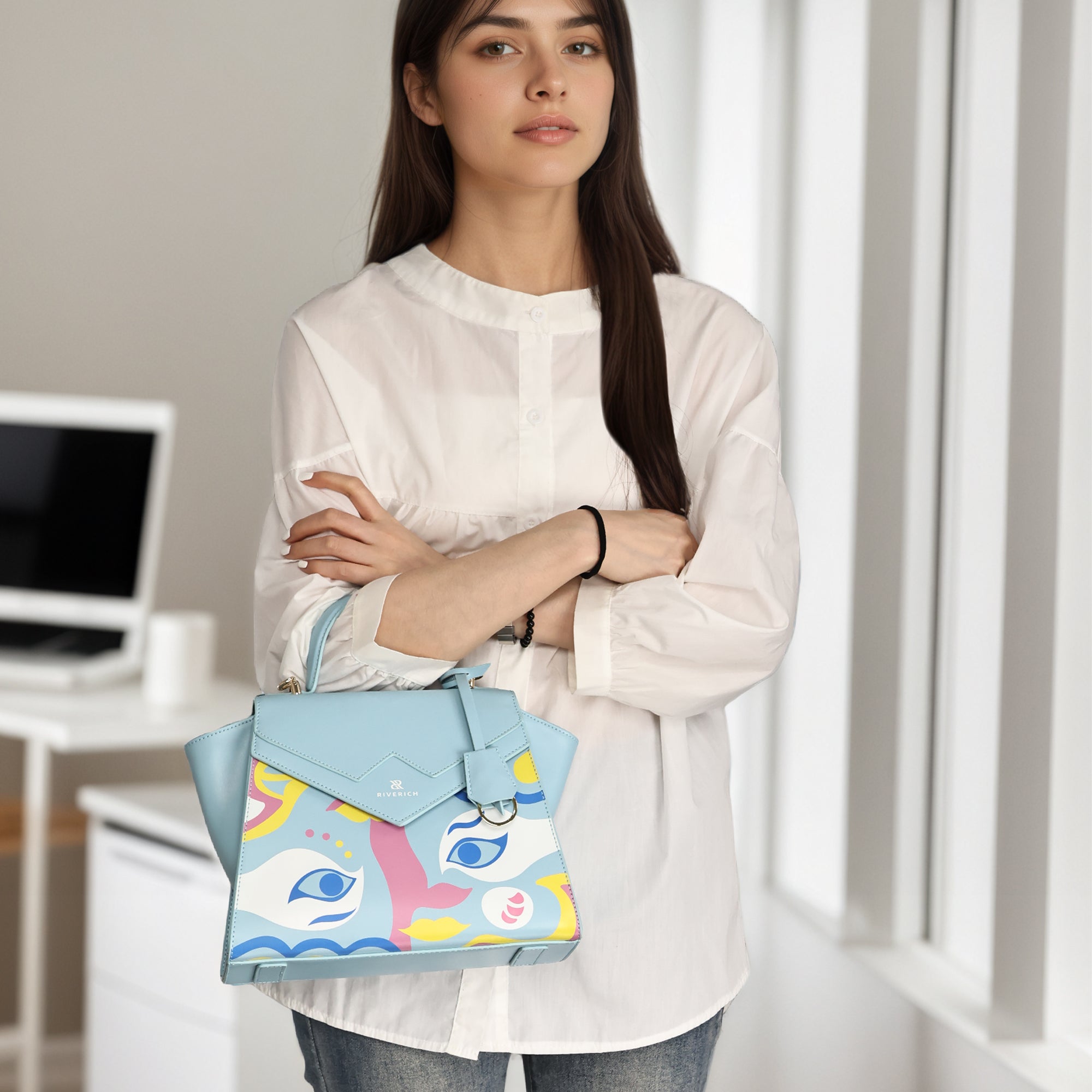 Peking Opera Mask Crossbody Bag