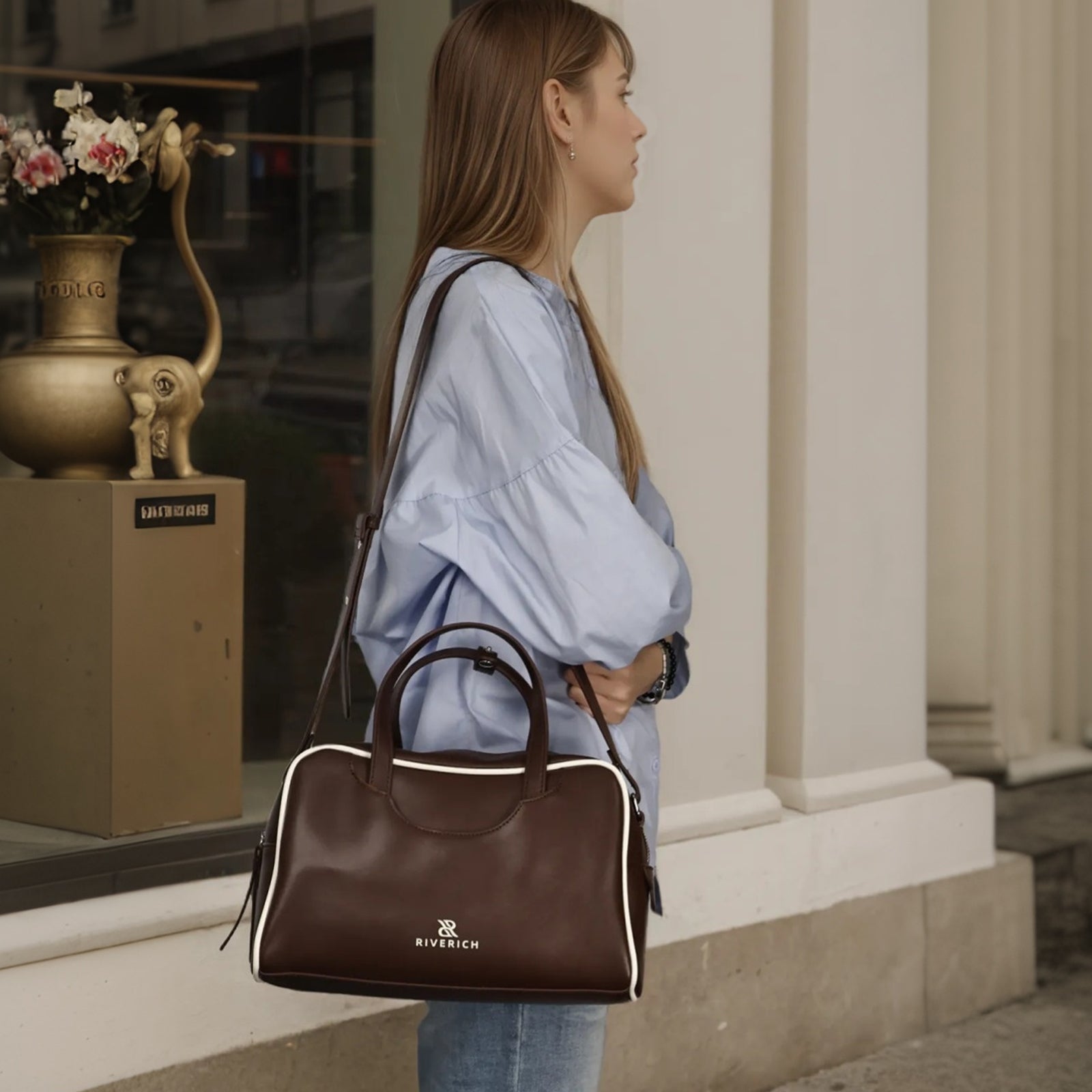 Jade Pillow Boston Bag - Brown