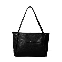 Large Tote Bag for Women with Zipper - Black