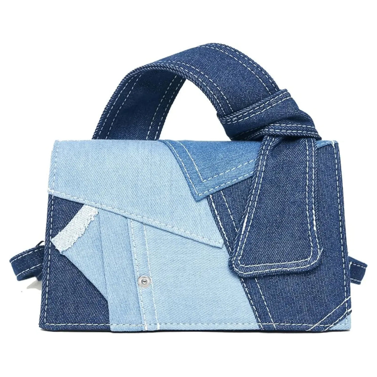 Patchwork Denim Bag-Mixed