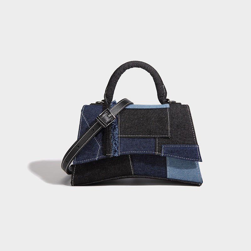 Vintage Denim Hourglass Bag