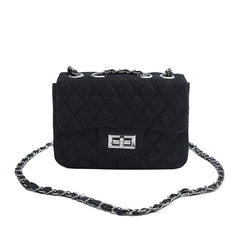 Classic small denim diamond handbag