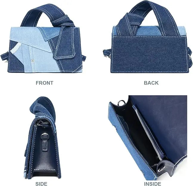 Patchwork Denim Bag-Mixed