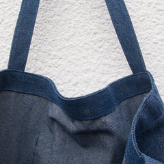 Vintage Wash Denim Shoulder Bag