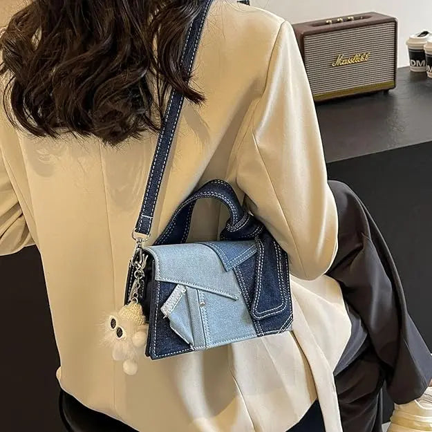 Patchwork Denim Bag-Mixed