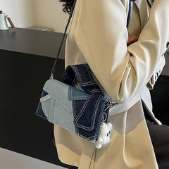 Patchwork Denim Bag-Mixed