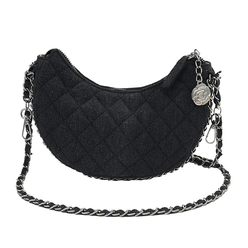 Riverich New Denim Fabrics Chain Crossbody Bags