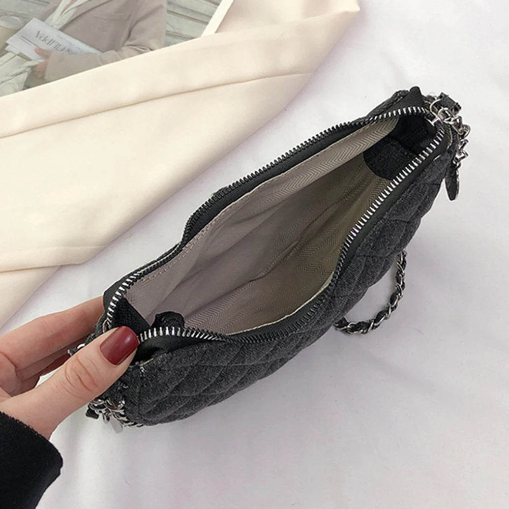 Riverich New Denim Fabrics Chain Crossbody Bags