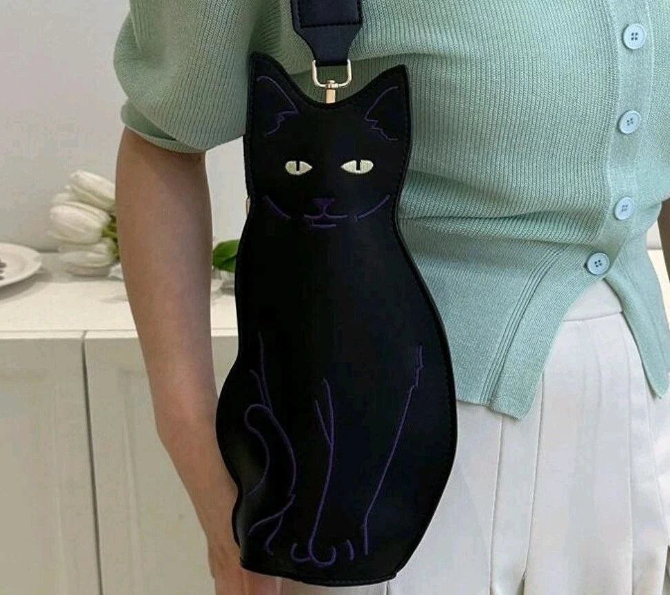 Cute Cat Chest Bag Women Small Simple Printed Shoulder Crossbody Bag