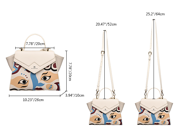 Peking Opera Mask Crossbody Bag - Size