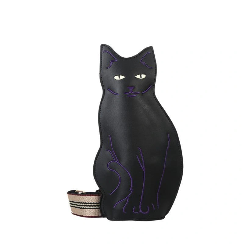 Cute Cat Chest Bag Women Small Simple Printed Shoulder Crossbody Bag