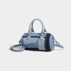 Denim Purses For Women Patchwork Crossbody Shoulder Bags - Light Blue