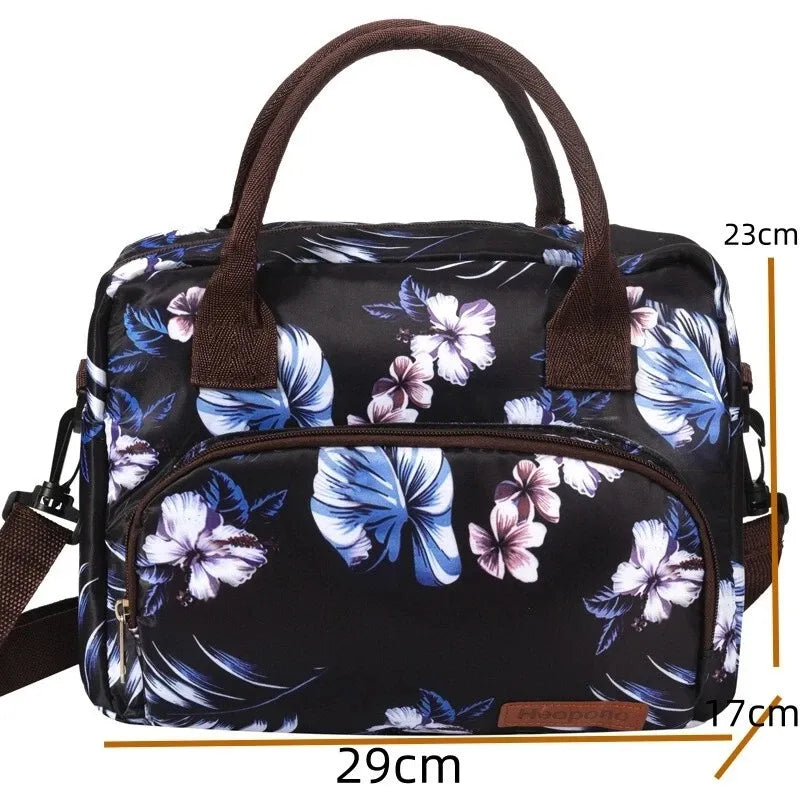 Insulated Lunch Bag for Women & Kids – Large Capacity Thermal Tote with Strap | Reusable Lunch Box with Zipper